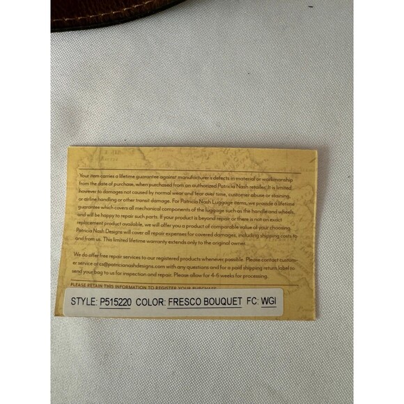 PATRICIA NASH SOLARO FRESCO BOUQUET TOTE P515220 NWOT - Picture 7 of 8